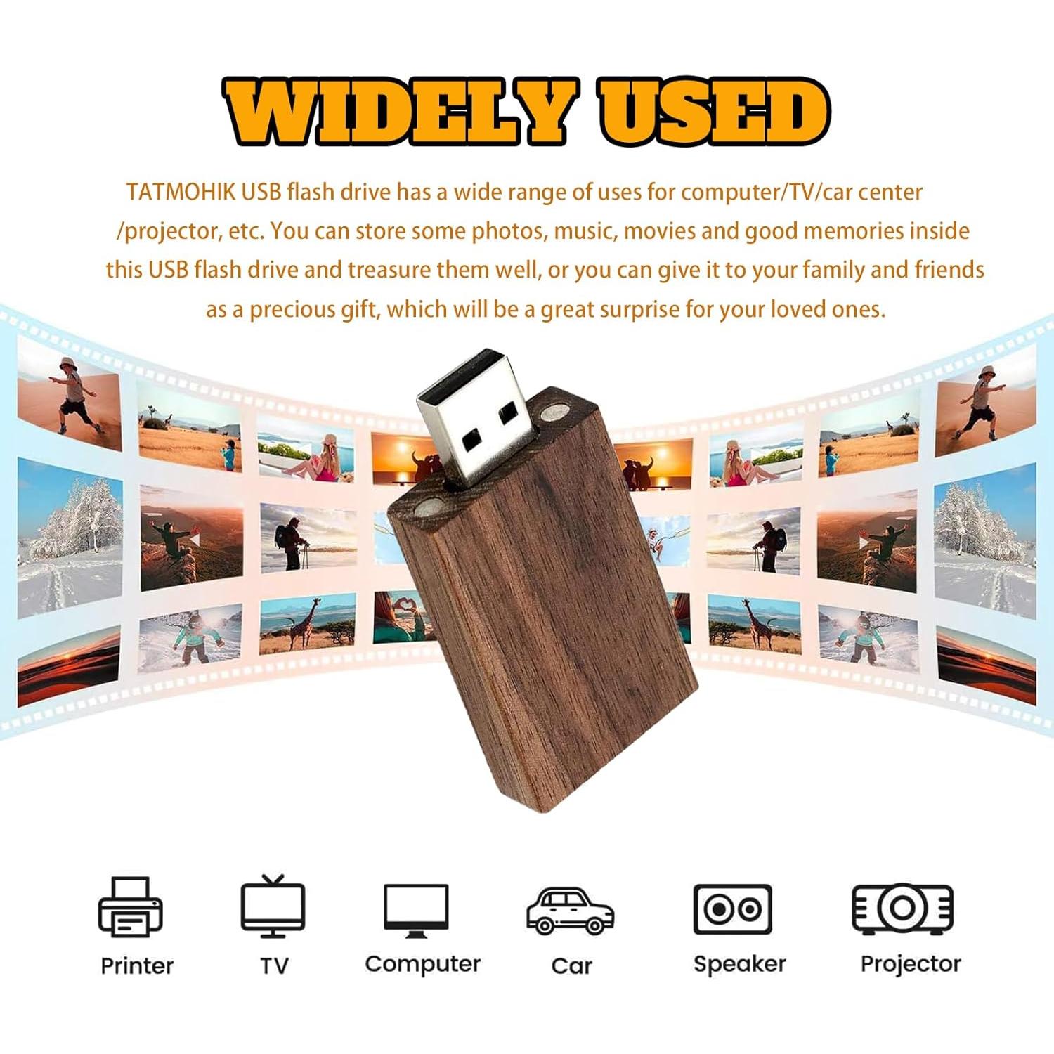 Unidad Flash USB de Madera de Nogal 32GB Alta Velocidad 2.0