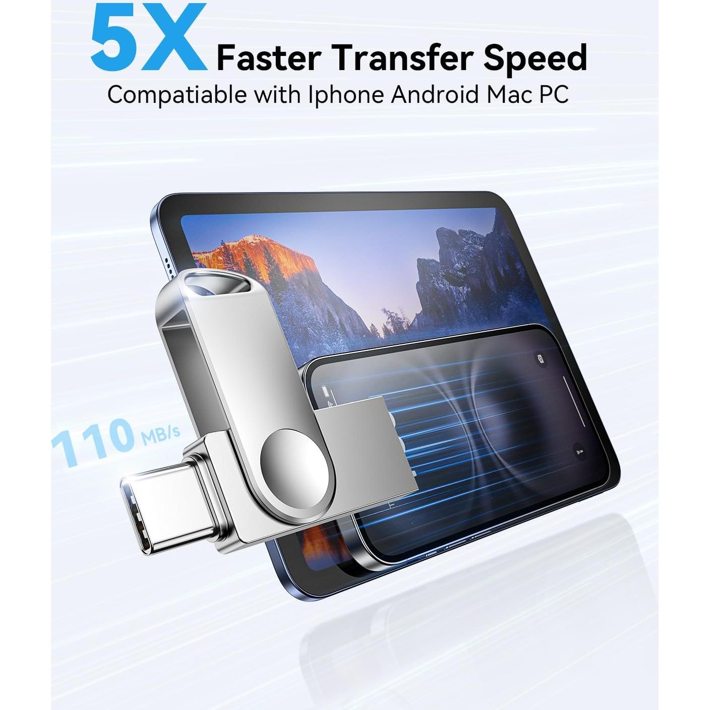 Unidad Flash USB 32GB JUANWE Tipo C y USB A Impermeable