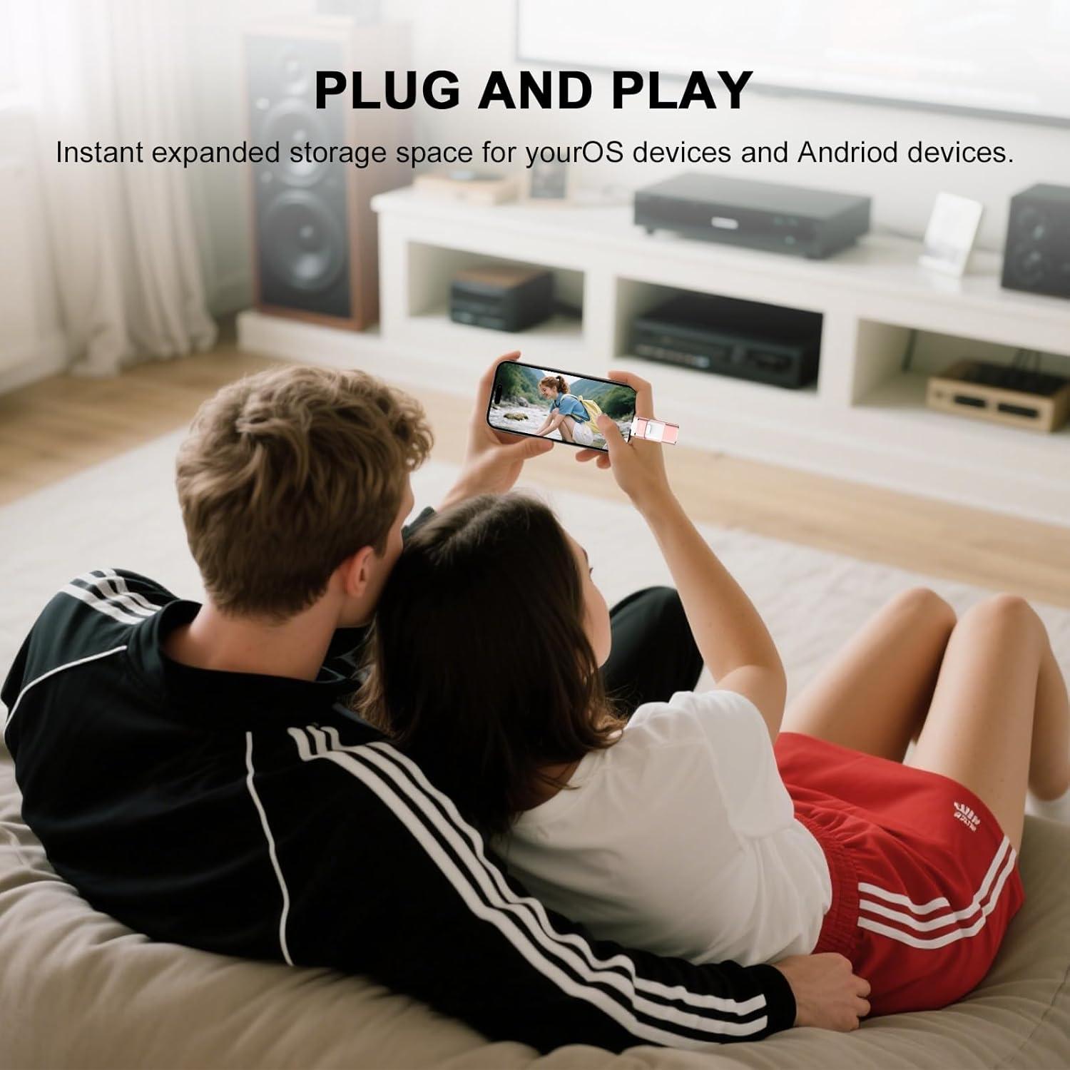 Unidad Flash 512GB Meaqust para iPhone y Android, Alta Velocidad