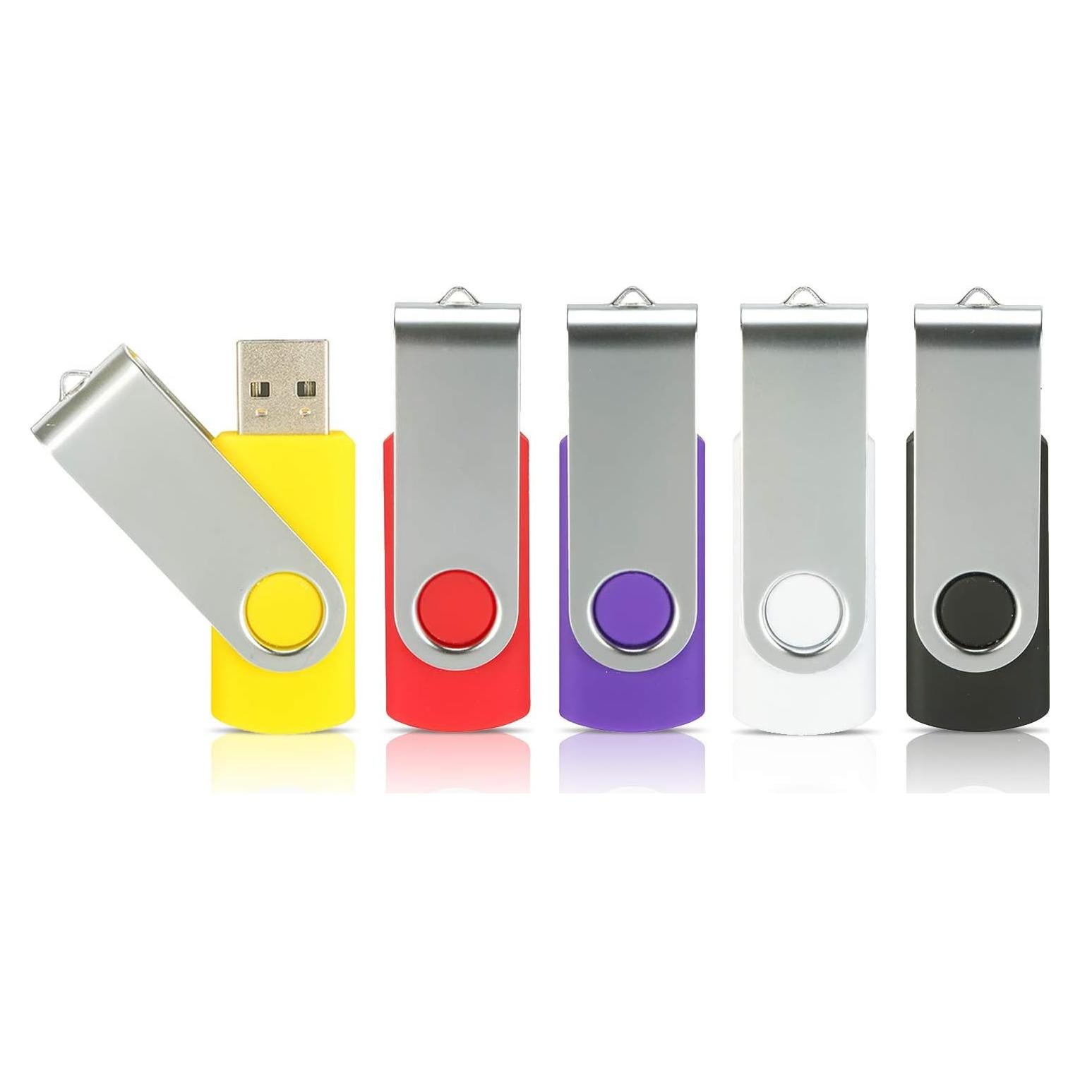 Paquete de 5 unidades flash USB 4GB Alihelan multicolor
