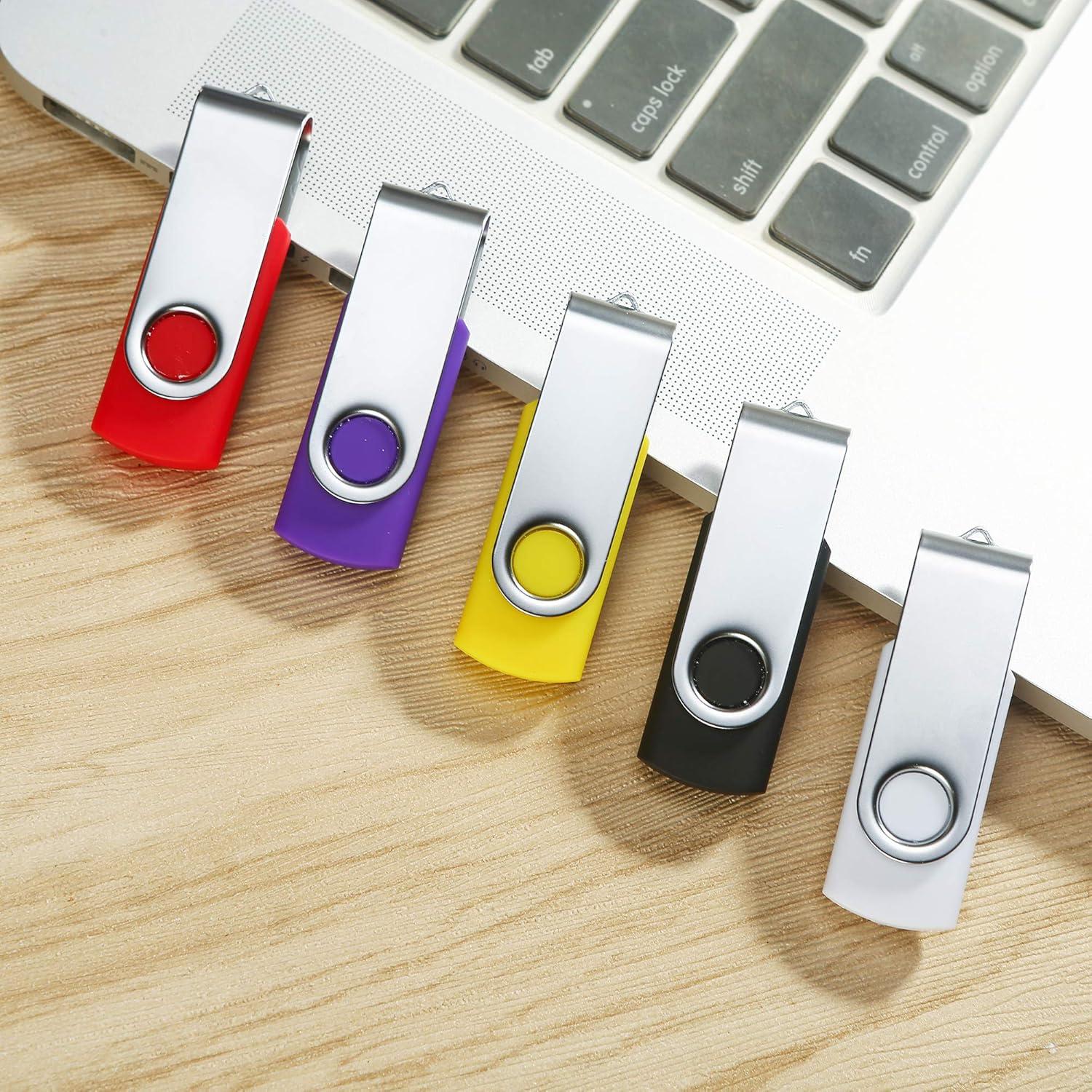 Paquete de 5 unidades flash USB 4GB Alihelan multicolor