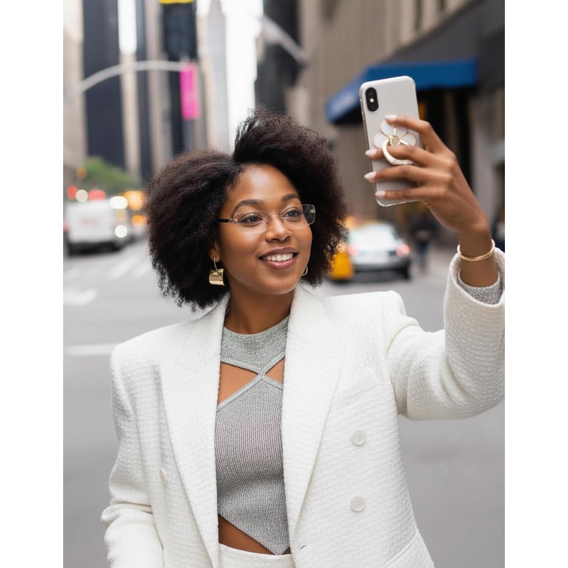 Soporte de Anillo NXVX Blanco para Teléfono 360° - Universal