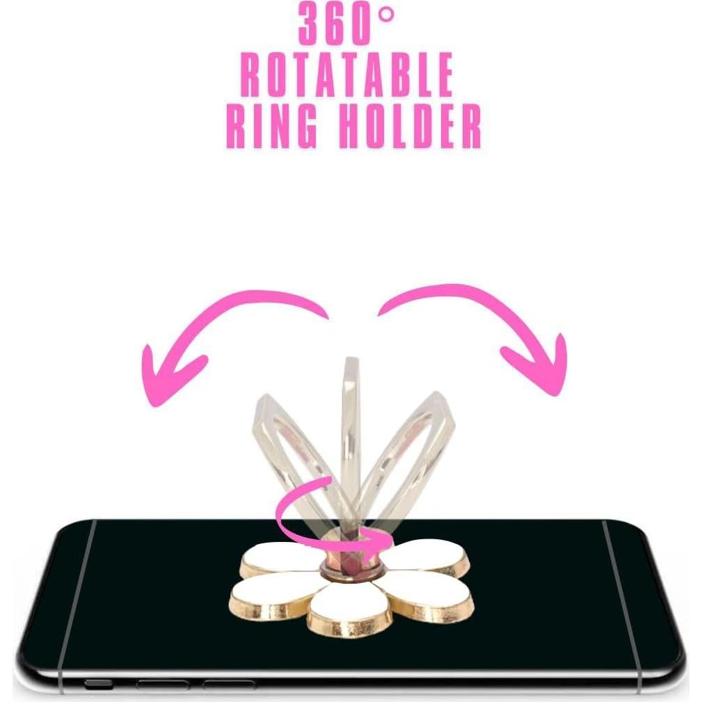 Soporte de Anillo NXVX Blanco para Teléfono 360° - Universal