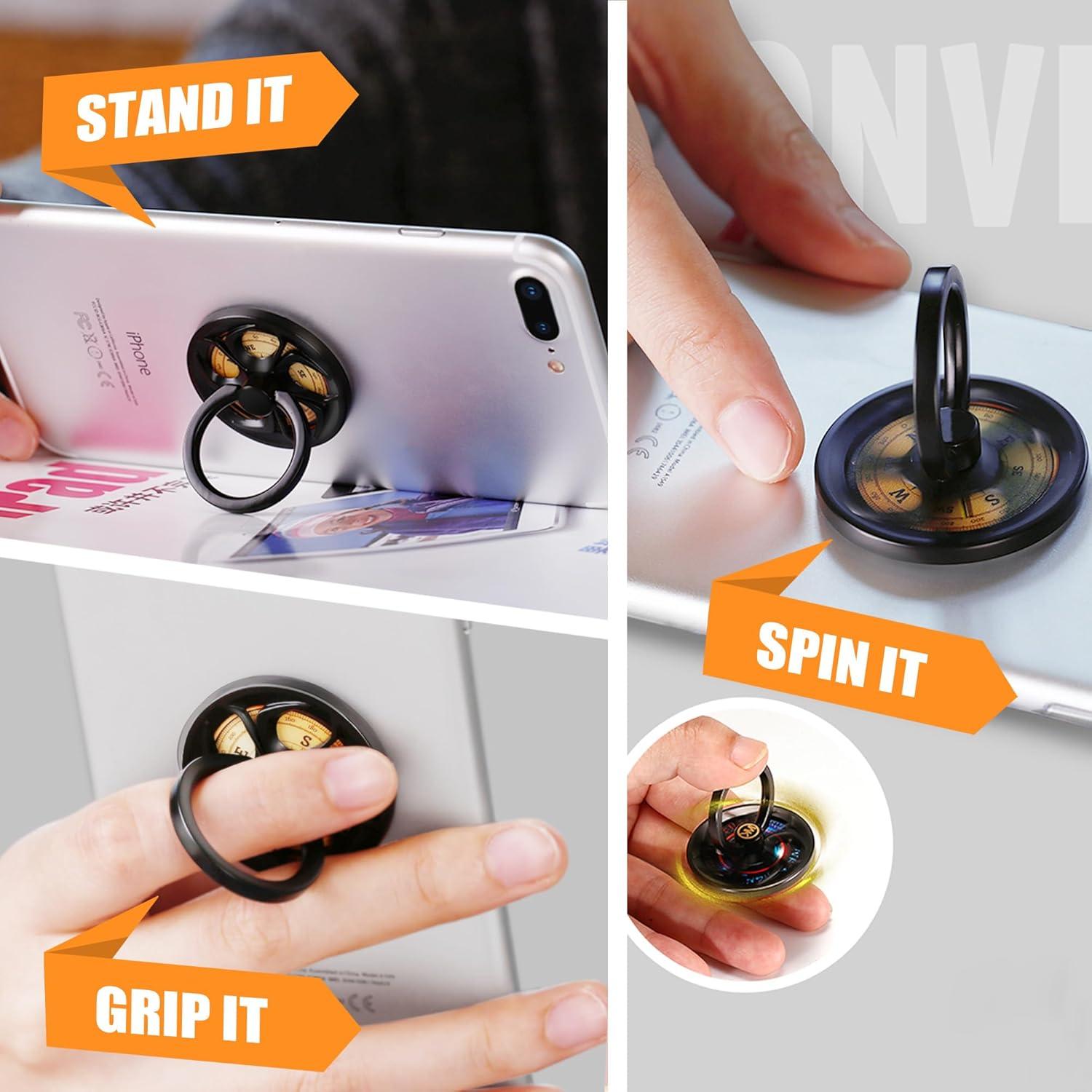 Soporte de Anillo Giratorio Ebulous para Móvil Oro 360°