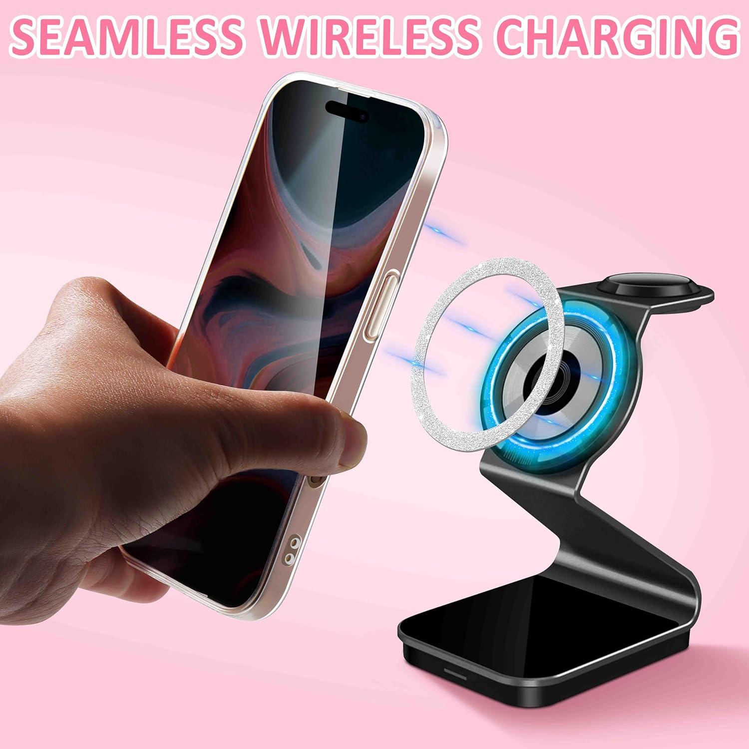 Anillos Metálicos Universales Jsoerpay para Carga Inalámbrica - Paquete de 4