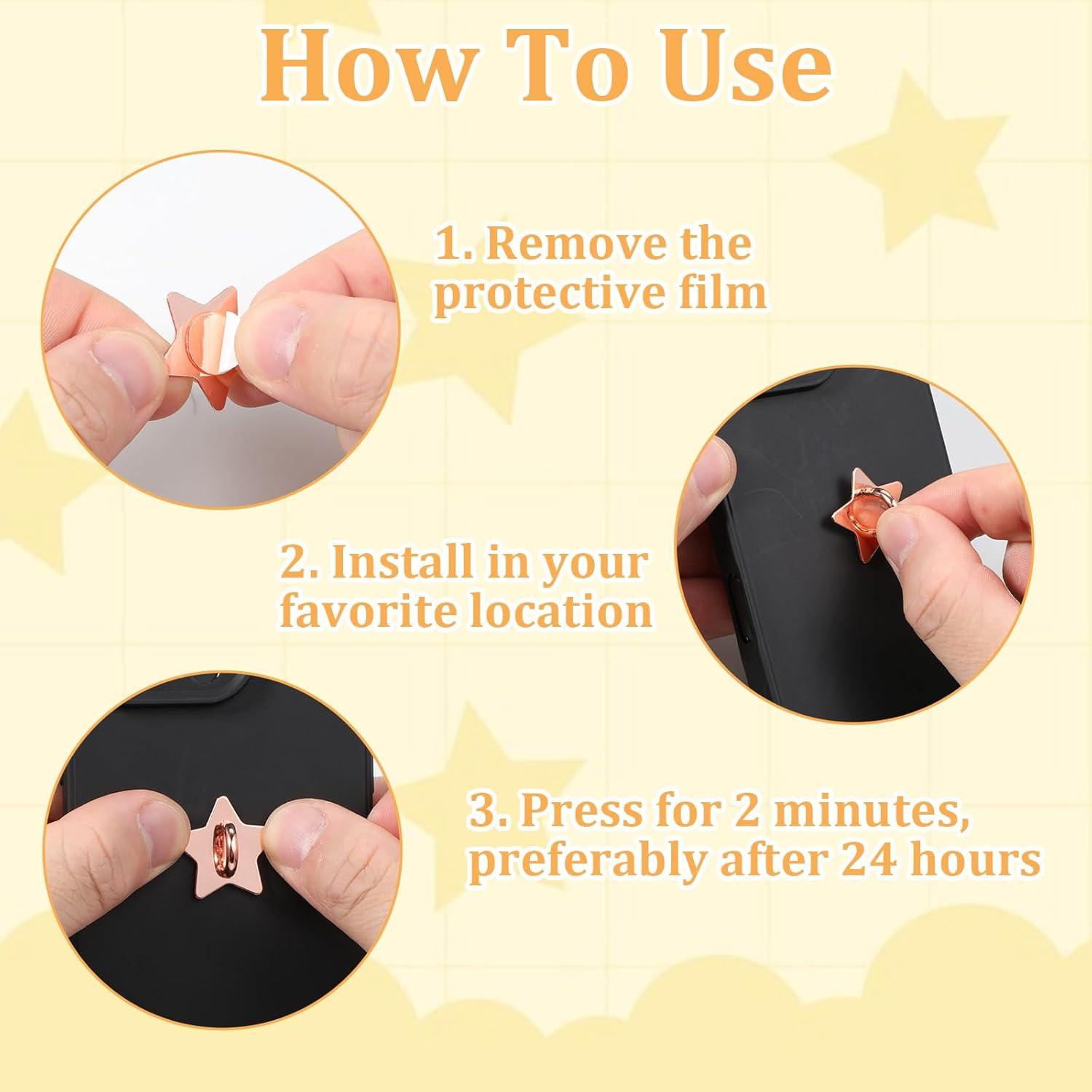 8 Soportes para Anillo de Teléfono SynHHergyx Estrella Luna