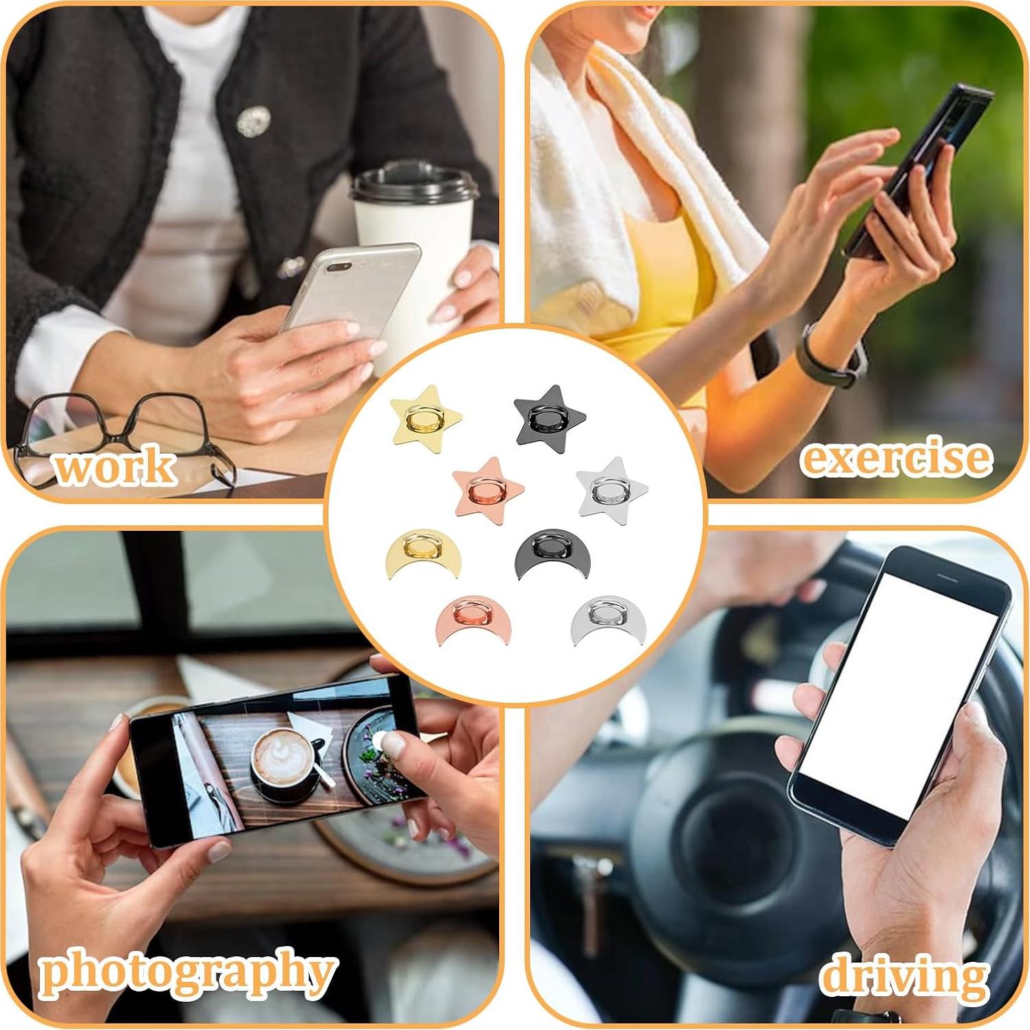 8 Soportes para Anillo de Teléfono SynHHergyx Estrella Luna