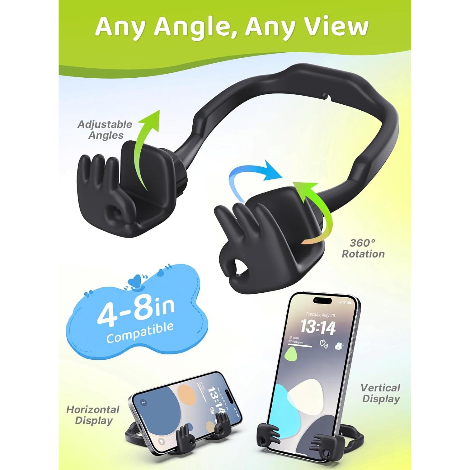 Soporte para Teléfono Celular CALDEVER Ajustable 360° Negro