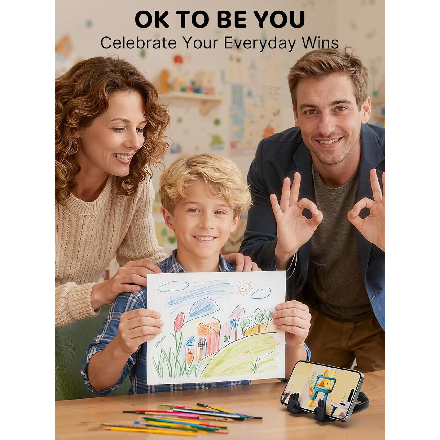 Soporte para Teléfono Celular CALDEVER Ajustable 360° Negro