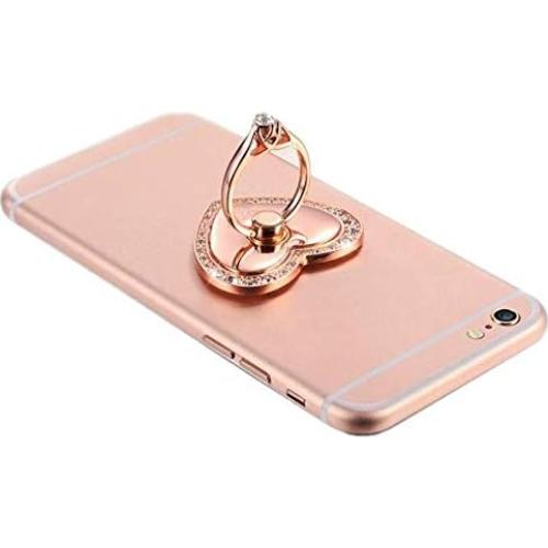 Soporte de Anillo para Teléfono Móvil Oro Rosa Ajustable 360°