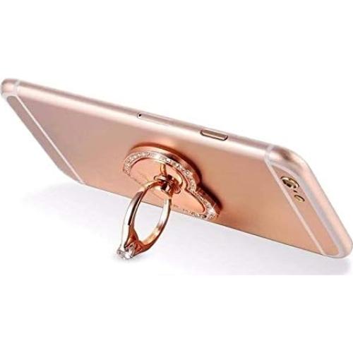 Soporte de Anillo para Teléfono Móvil Oro Rosa Ajustable 360°