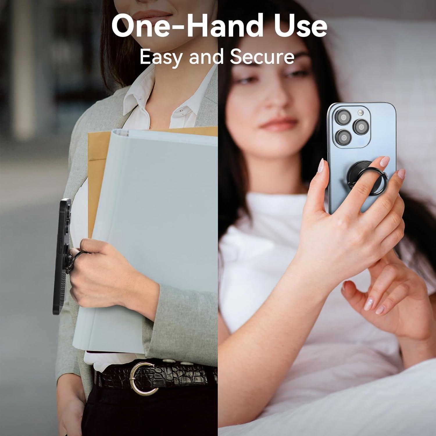 Soporte para Anillo de Teléfono Aceyoon Negro 360° Ajustable