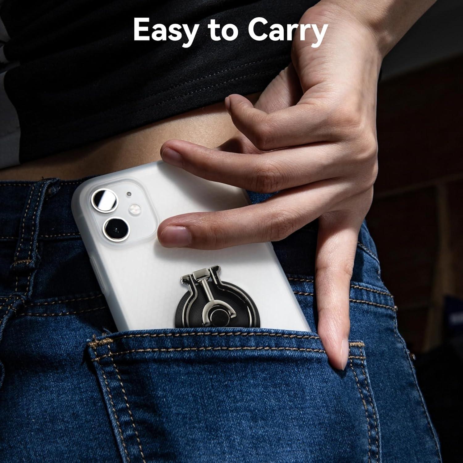 Soporte para Anillo de Teléfono Aceyoon Negro 360° Ajustable