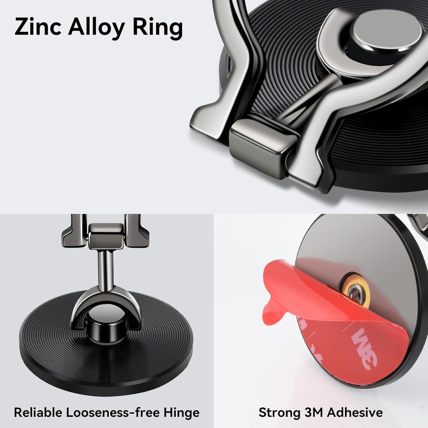 Soporte para Anillo de Teléfono Aceyoon Negro 360° Ajustable