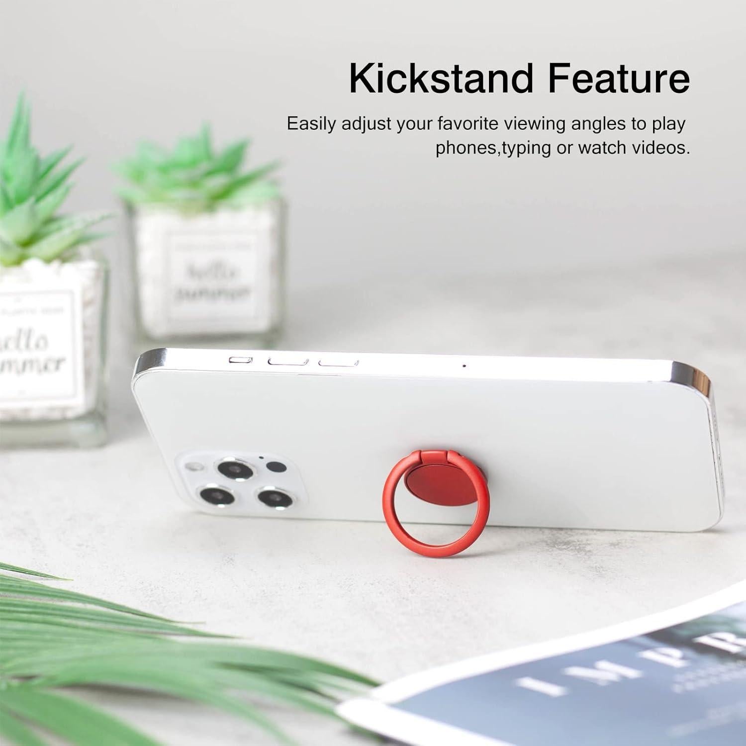 Soporte para anillo de teléfono celular Wansurs Rojo 2 Pack