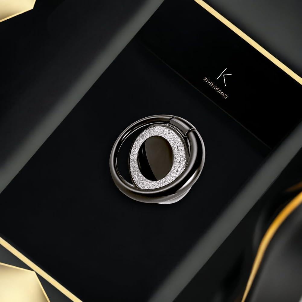 Soporte para anillo de teléfono móvil LLK Negro 360° Ajustable