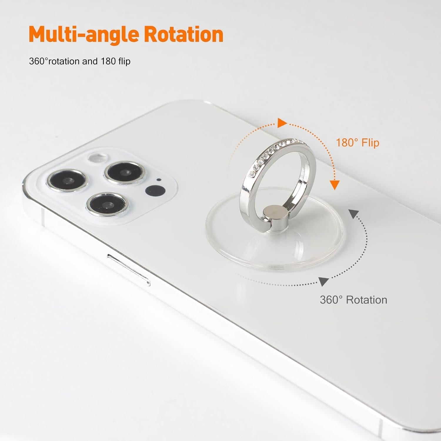 Soporte para anillo de teléfono Wansurs redondo ajustable 360°