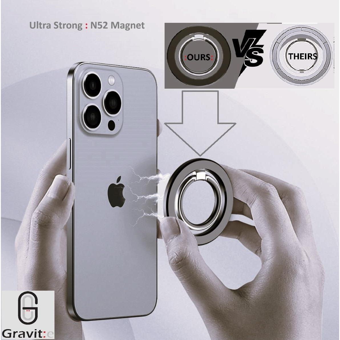 Soporte Magnético Ultra Fuerte Gravit:e para Teléfonos Plata
