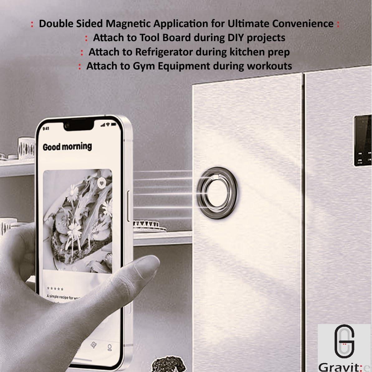 Soporte Magnético Ultra Fuerte Gravit:e para Teléfonos Plata