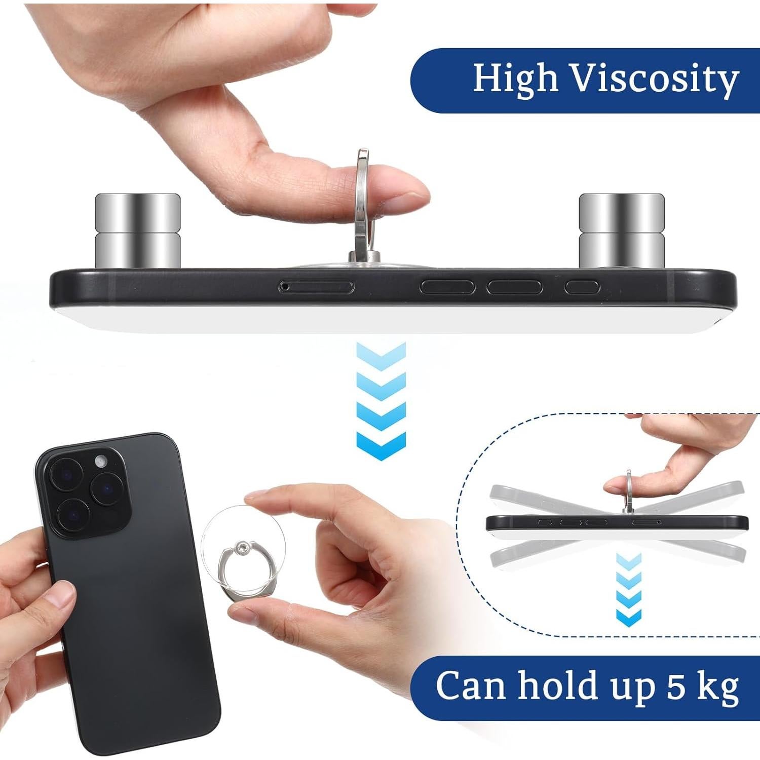 Soporte de Anillo para Teléfono Molain 6 Pcs 360° Rotación