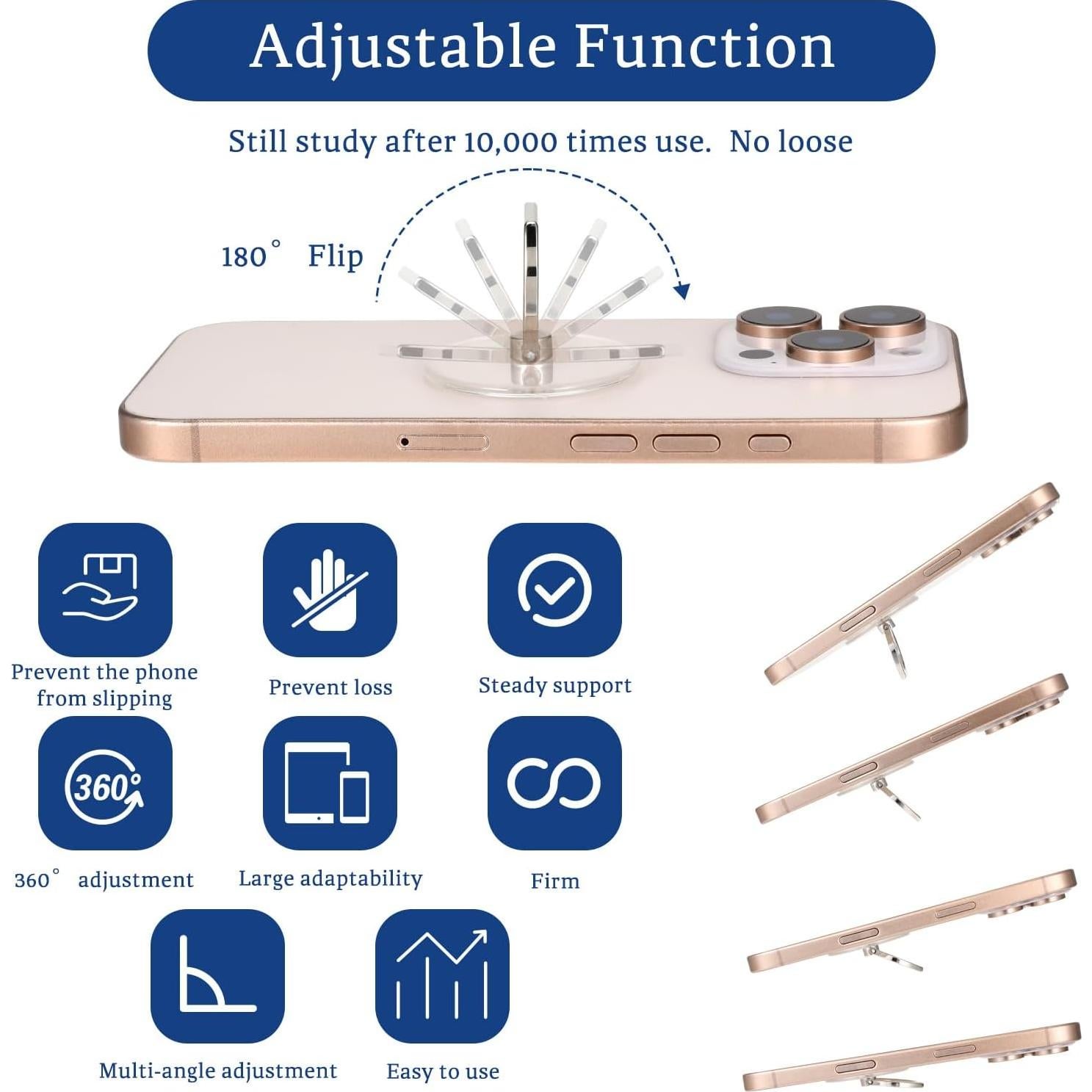 Soporte de Anillo para Teléfono Molain 6 Pcs 360° Rotación