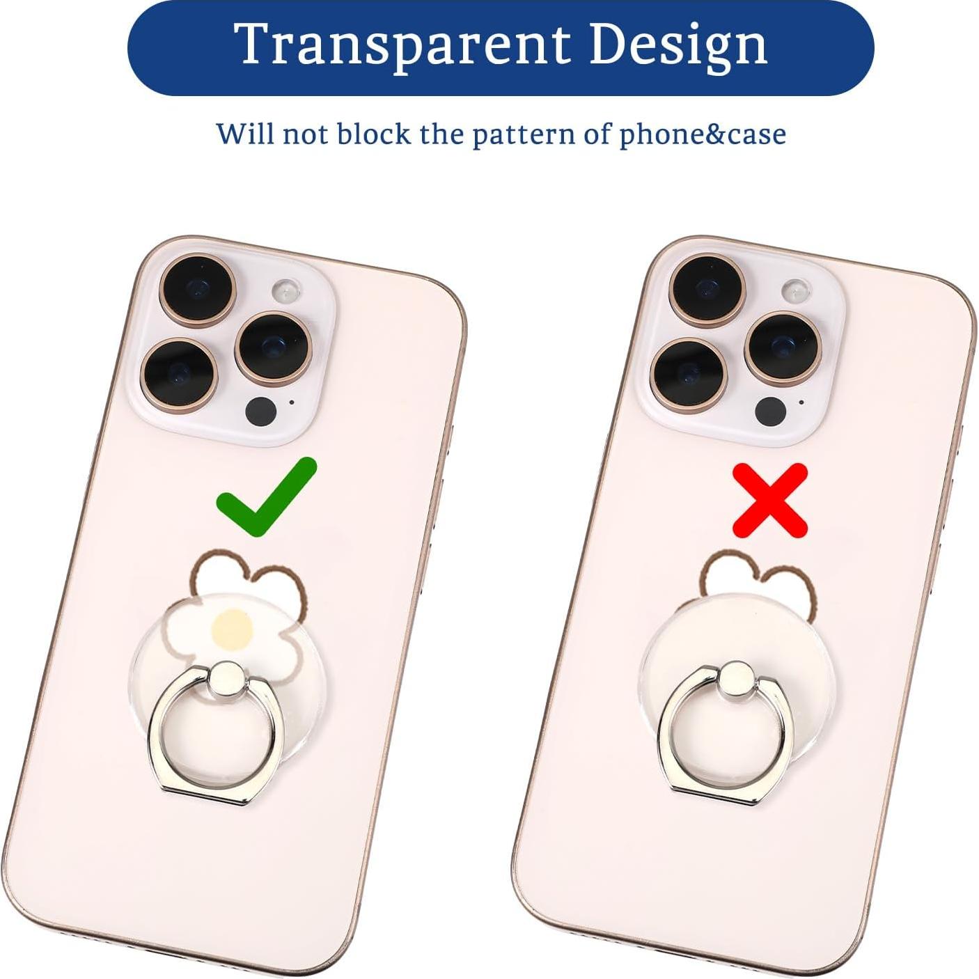 Soporte de Anillo para Teléfono Molain 6 Pcs 360° Rotación