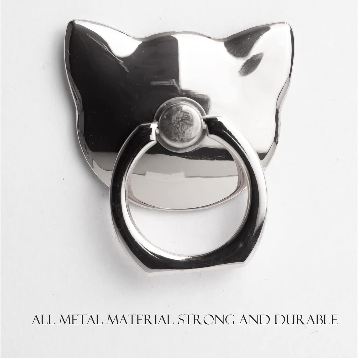 Soporte de Anillo para Teléfono Móvil Wansurs 360° Plata - 2 Paquetes