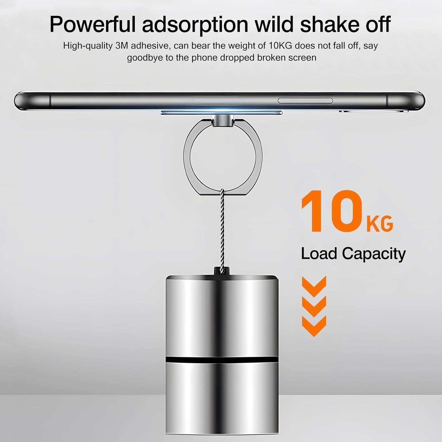 Soporte para anillo de dedo Wansurs transparente 360° ajustable