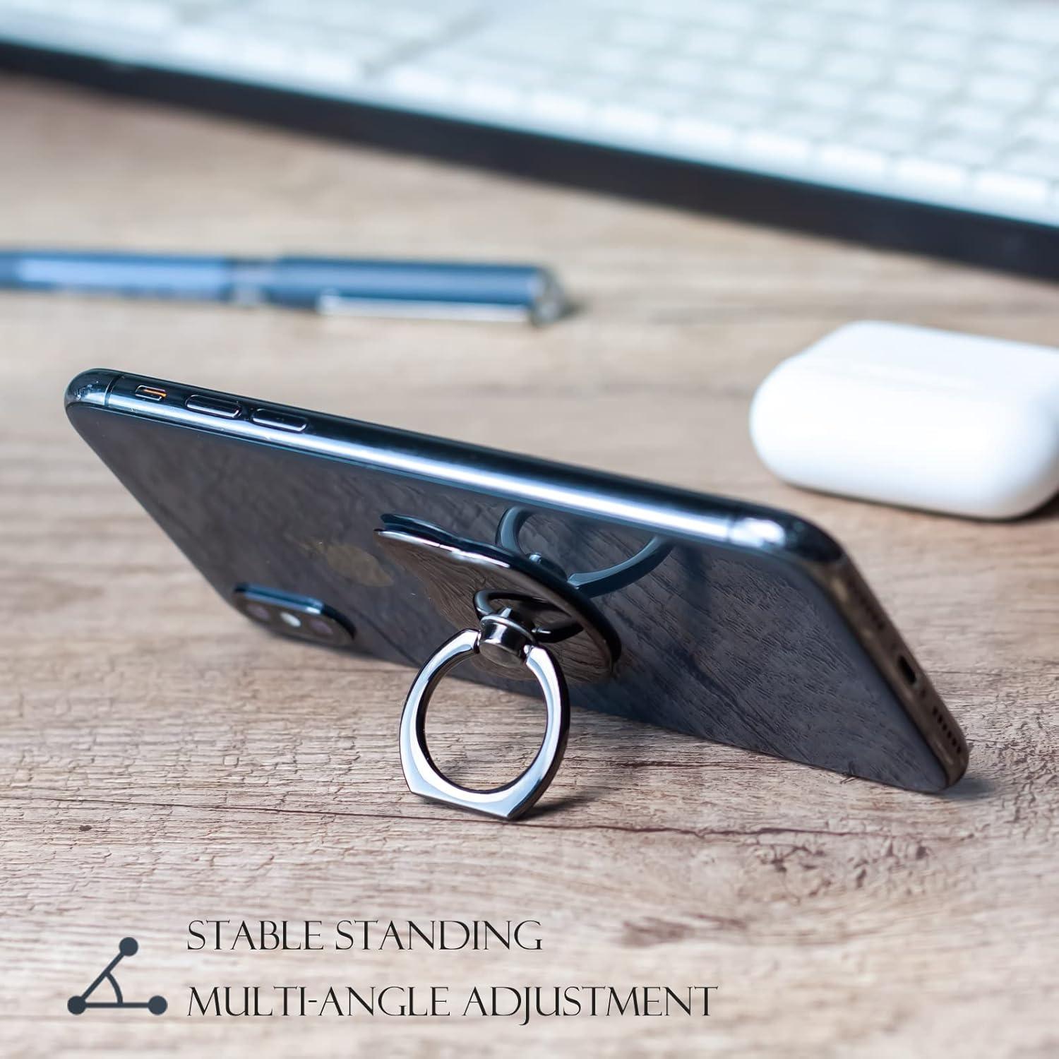 Soporte de Anillo para Teléfono Móvil Wansurs Negro 2 Paquetes