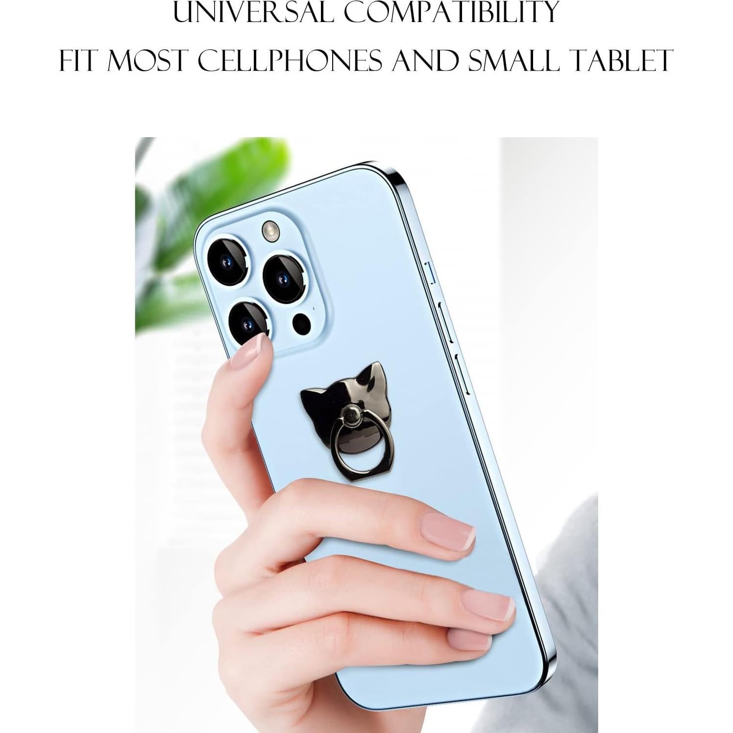 Soporte de Anillo para Teléfono Móvil Wansurs Negro 2 Paquetes