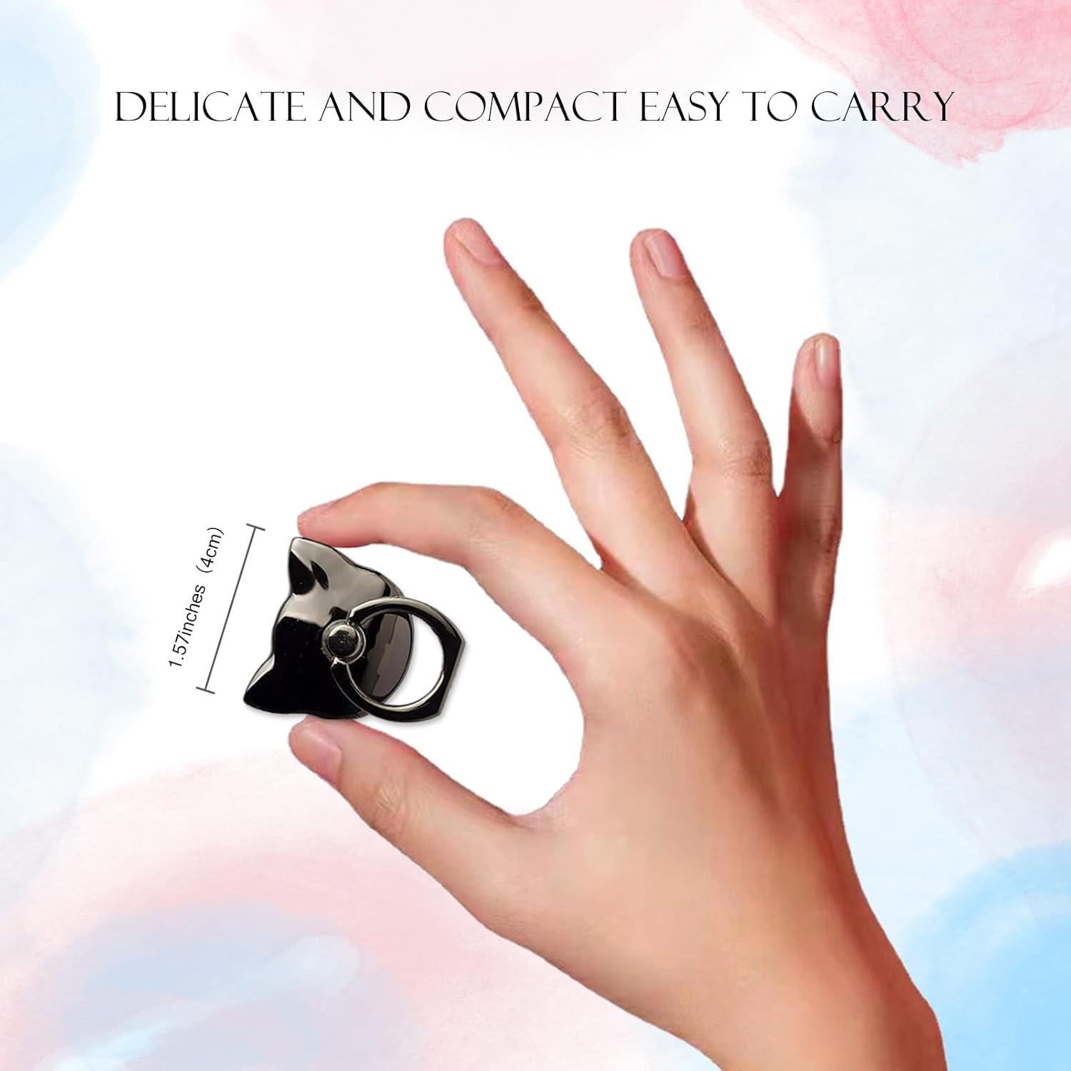 Soporte de Anillo para Teléfono Móvil Wansurs Negro 2 Paquetes