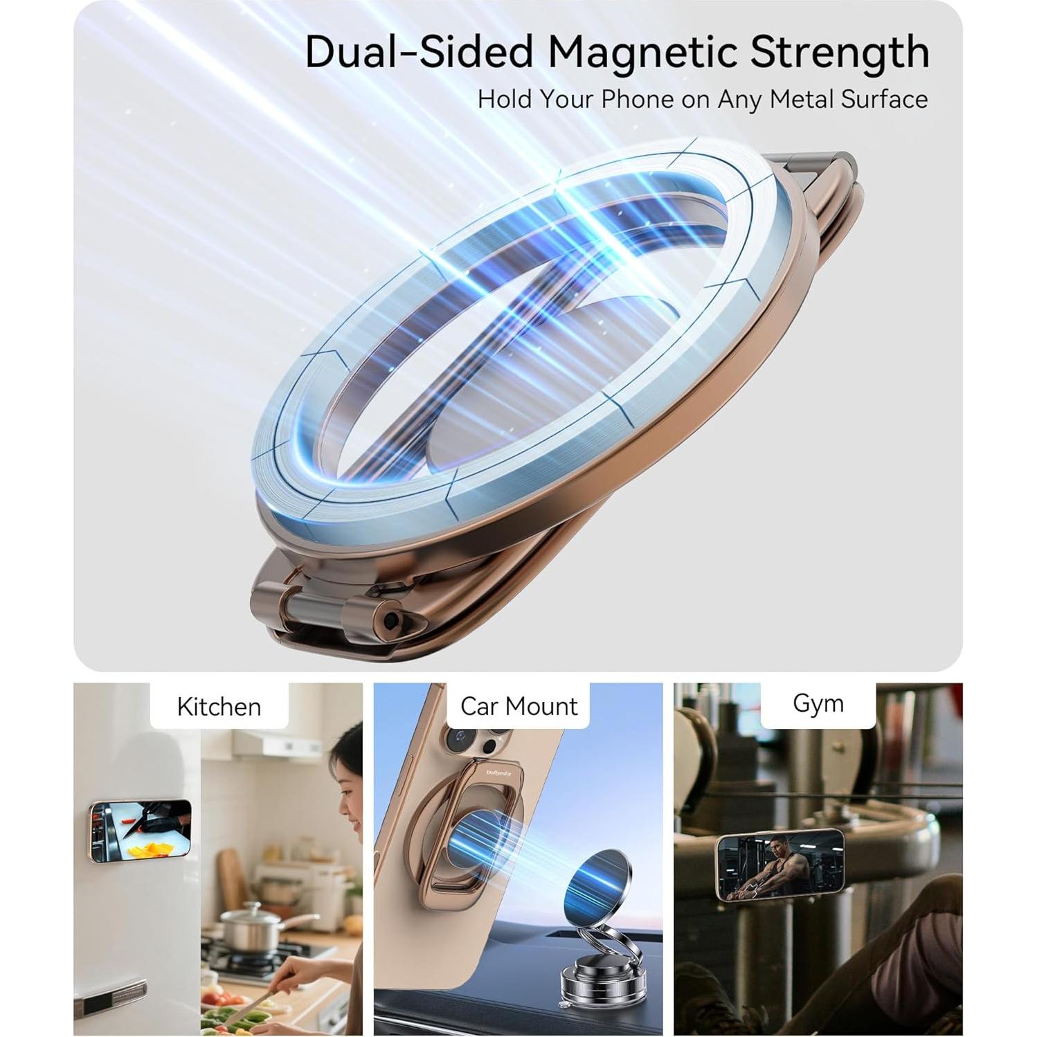 Soporte Magnético Doflyesky para Teléfono MagSafe Marrón