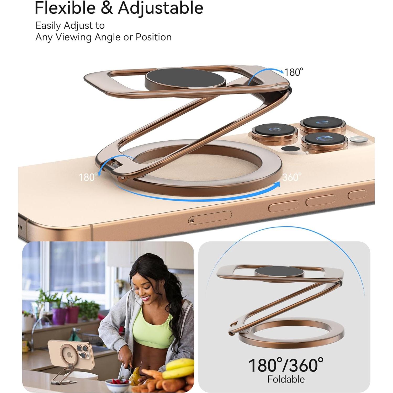 Soporte Magnético Doflyesky para Teléfono MagSafe Marrón