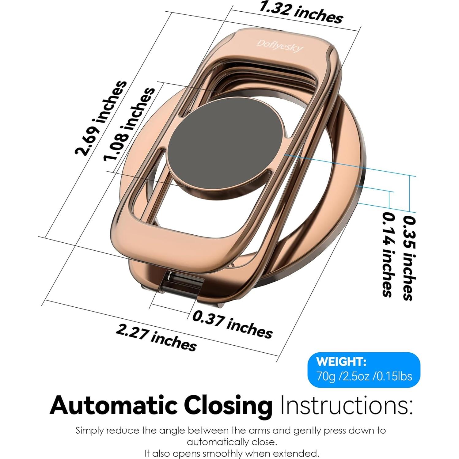 Soporte Magnético Doflyesky para Teléfono MagSafe Marrón