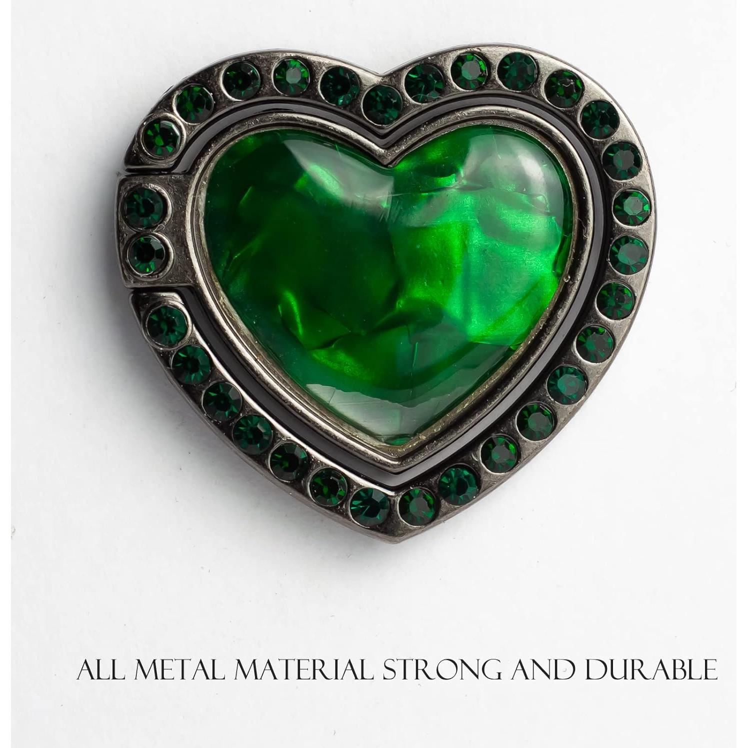 Soporte de Anillo para Teléfono Wansurs Corazón Brillante 2 Pcs