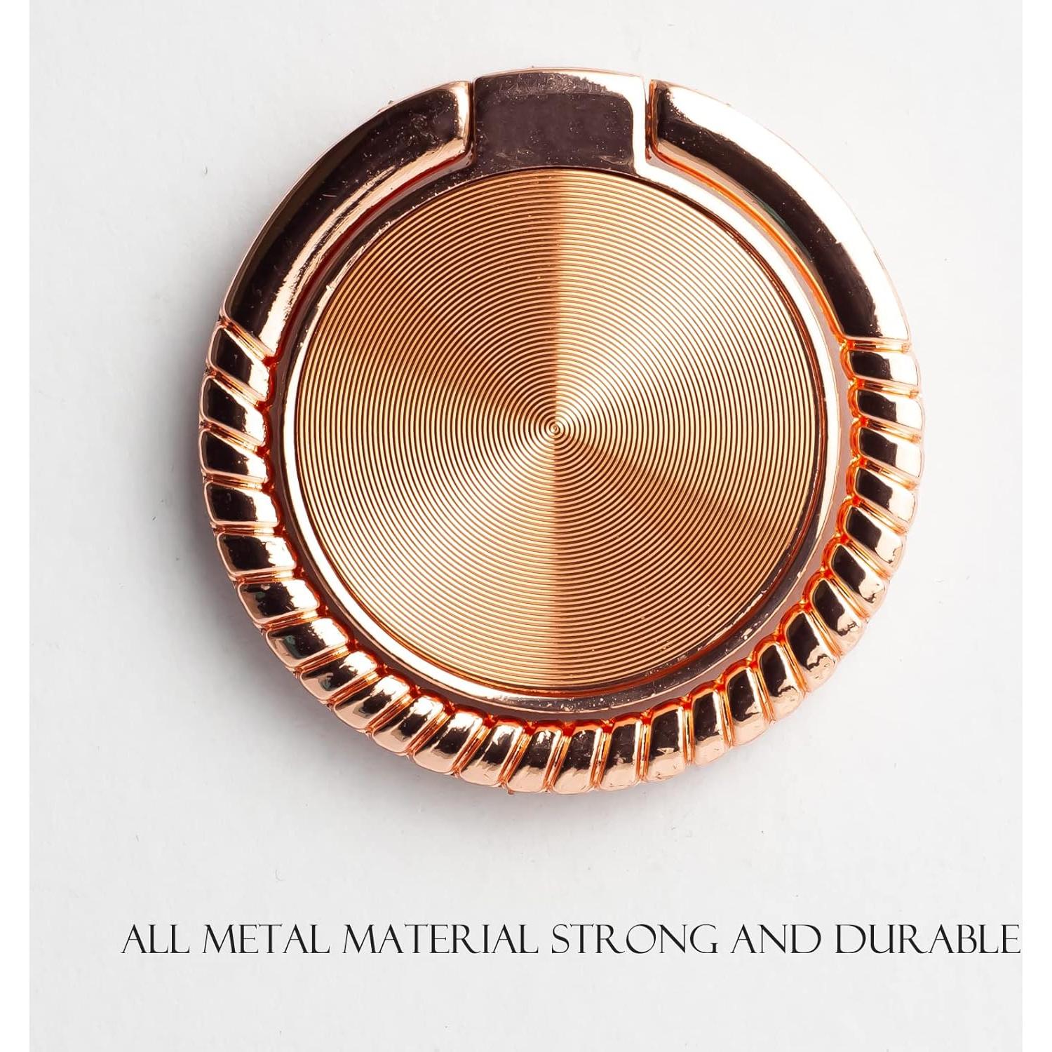 Soporte de Anillo para Teléfono Wansurs 2 Paquetes 360° Dorado Rosa