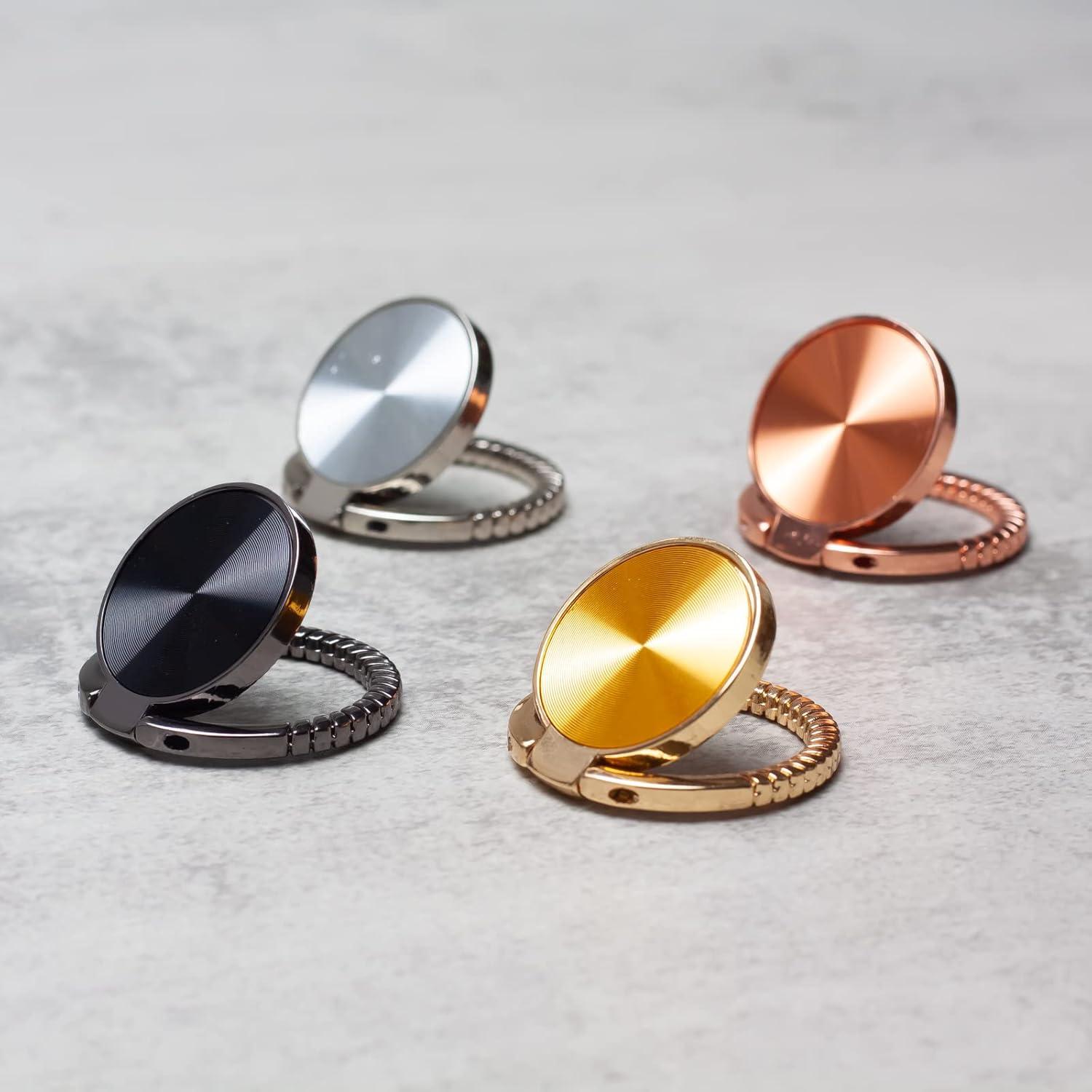 Soporte de Anillo para Teléfono Wansurs 2 Paquetes 360° Dorado Rosa