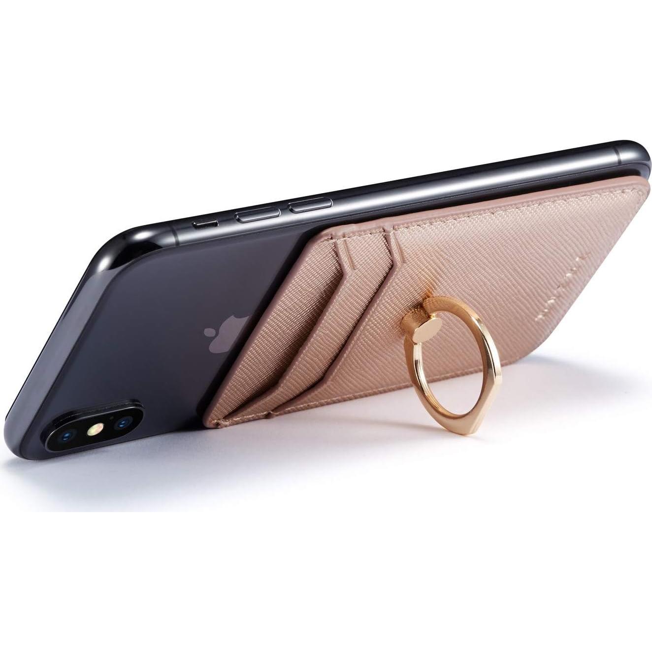 Soporte para Tarjeta de Teléfono con Anillo TOPWOOZU Rosa Dorado