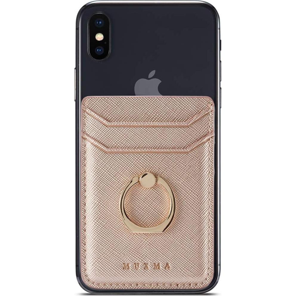 Soporte para Tarjeta de Teléfono con Anillo TOPWOOZU Rosa Dorado