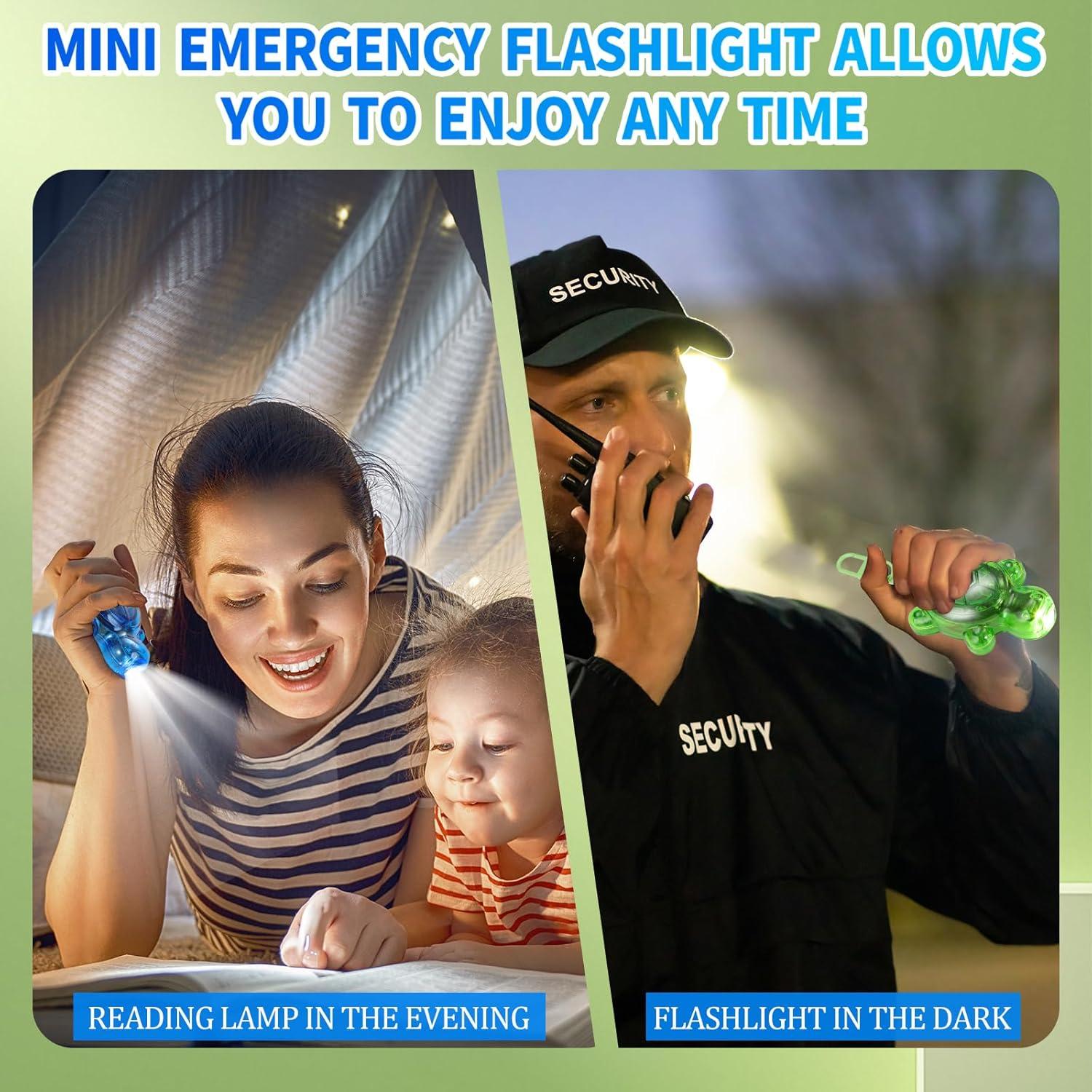 Juego de 3 Linternas de Llavero Tortuga LED Recargables