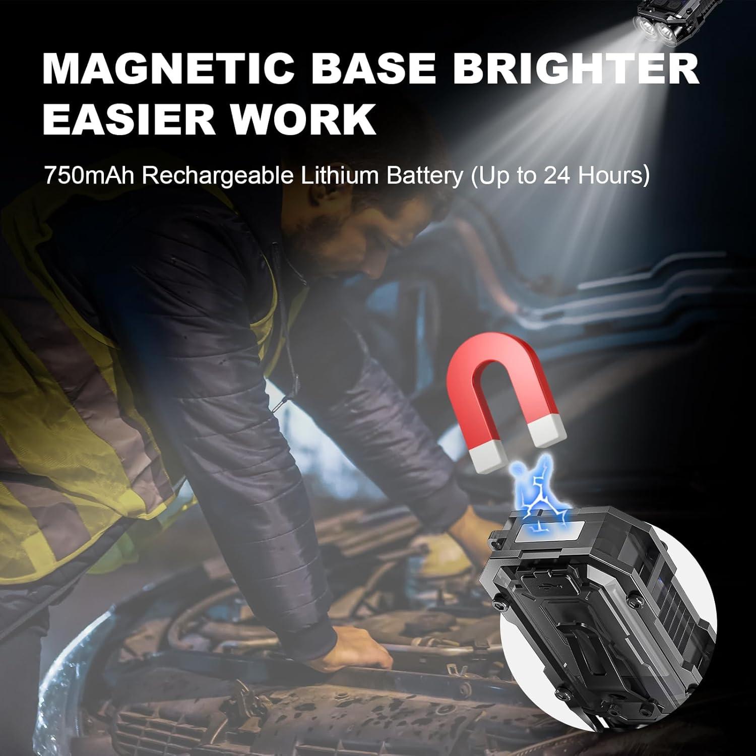 Linterna de Clip Vefhby 500LM Recargable 2Pack 8 Modos