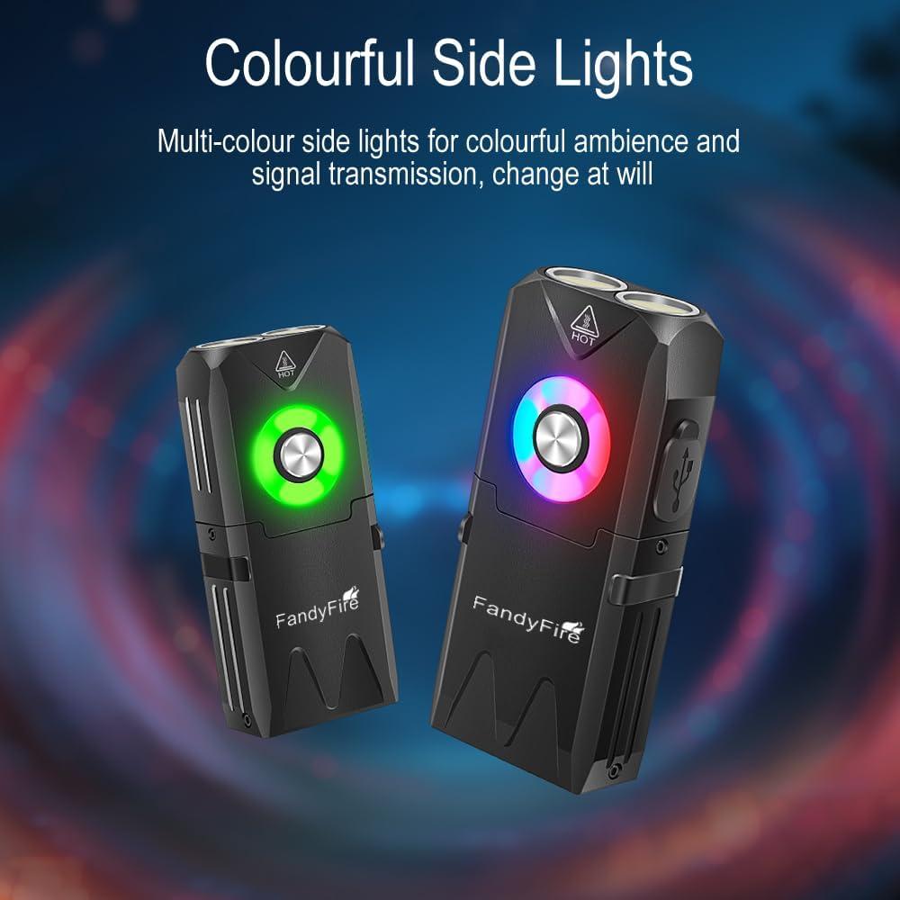 Linterna LED Recargable FANDYFIRE EV25 650 Lúmenes RGB