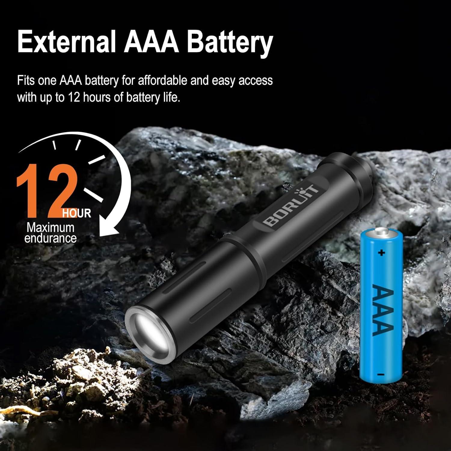 Linterna de Llavero BORUIT RJ11 LED Compacta AAA IP67