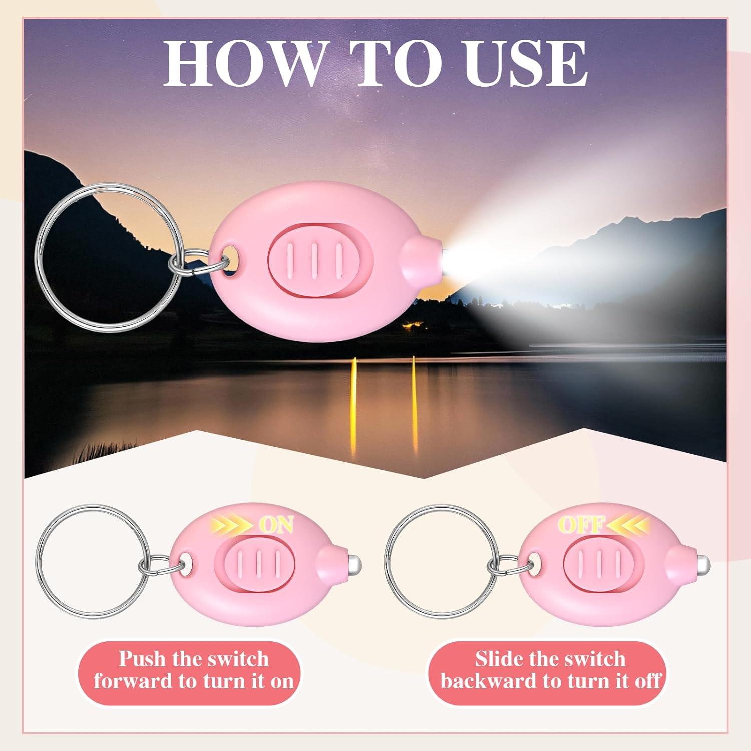 Linterna LED Mini de Llavero VIHOSE - 50 Pcs, 5 Colores