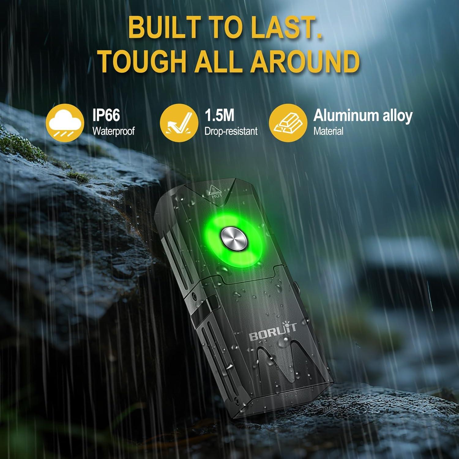 Linterna LED BORUIT EV25 Mini Recargable 650 Lúmenes IP66