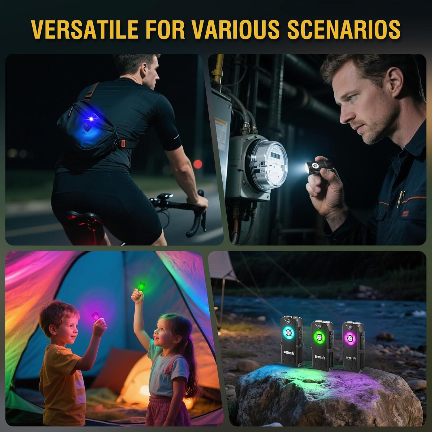 Linterna LED BORUIT EV25 Mini Recargable 650 Lúmenes IP66