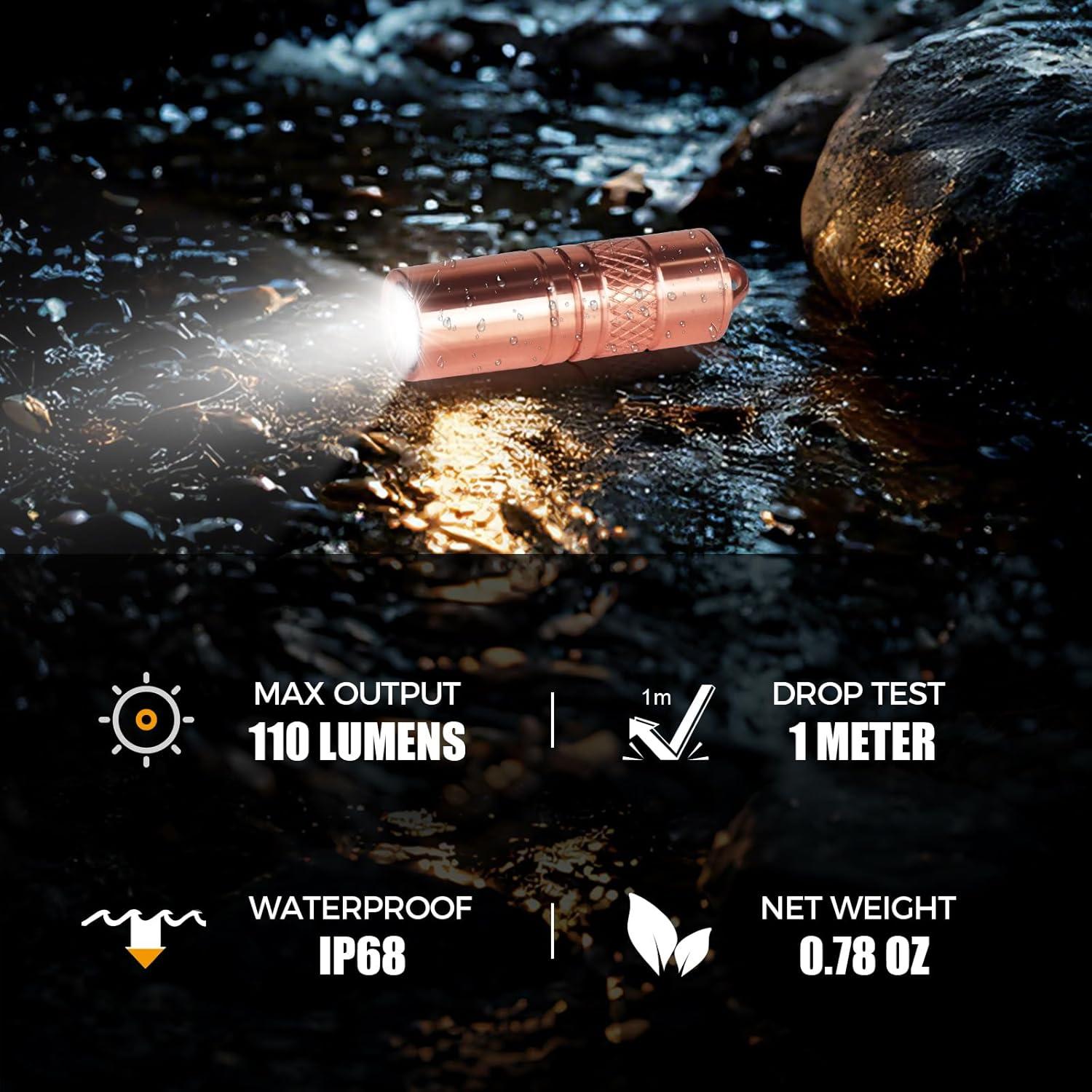 Linterna de Llavero Brinyte M18 Mini Recargable 110 Lúmenes