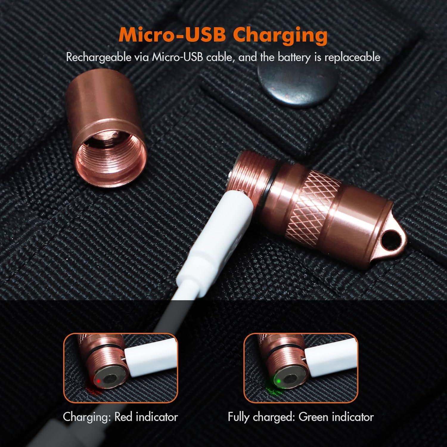 Linterna de Llavero Brinyte M18 Mini Recargable 110 Lúmenes