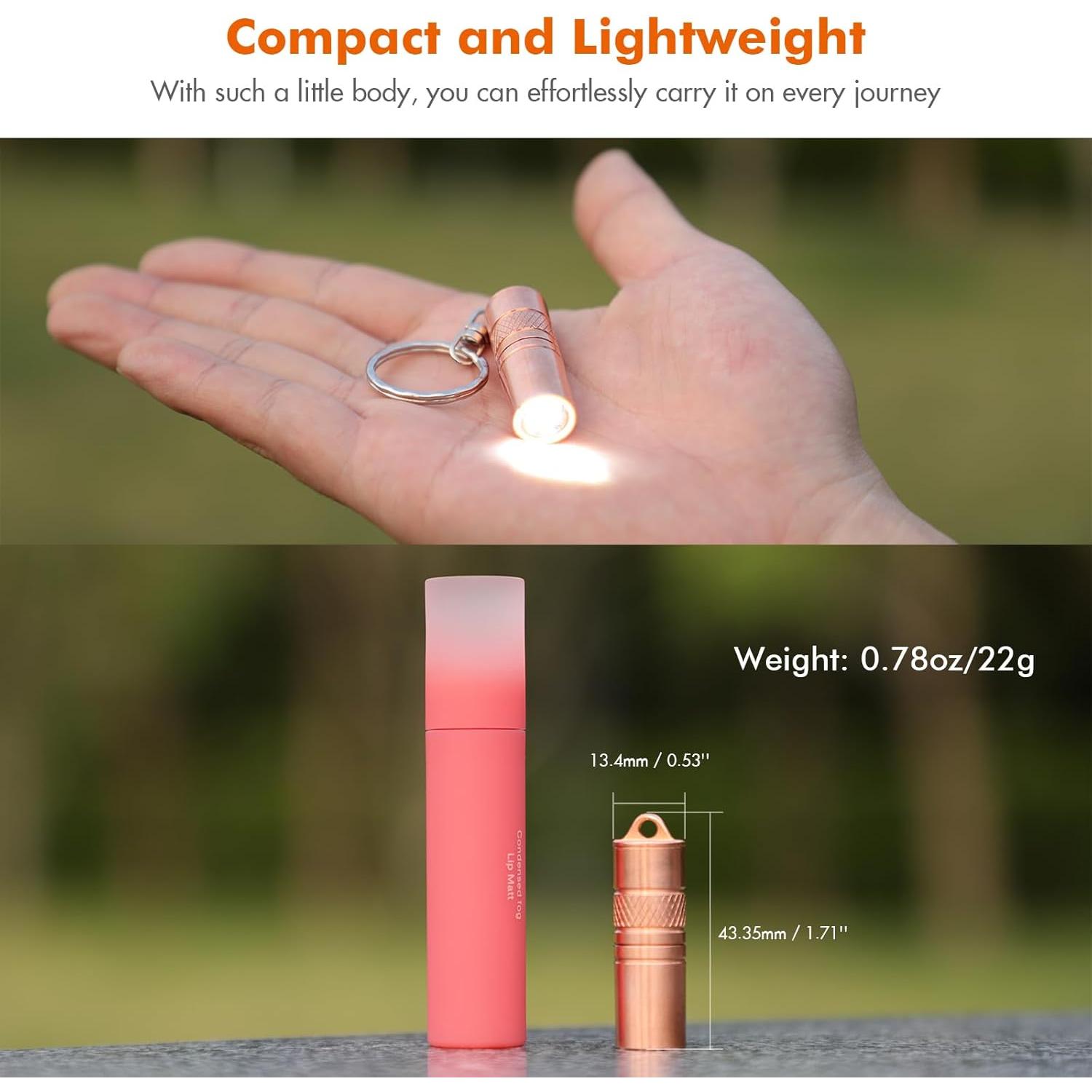 Linterna de Llavero Brinyte M18 Mini Recargable 110 Lúmenes