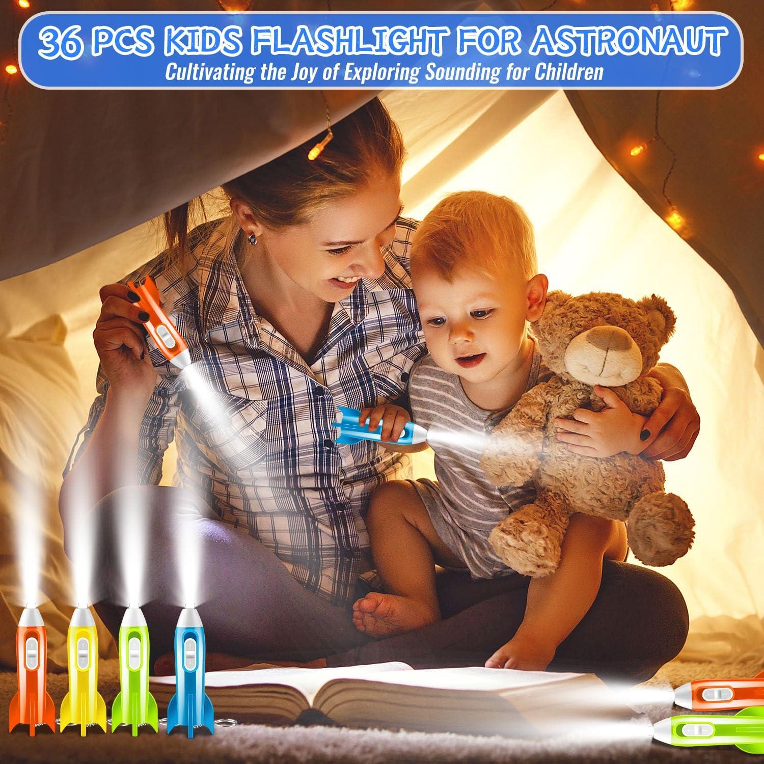 Mini Linterna Llavero LED 36 Piezas 4 Colores para Niños